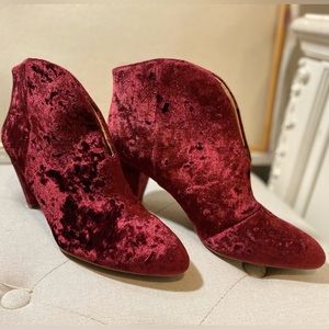 Vince Camuto red booties.